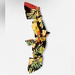 Tropical Wrap Bandeau with Off the Shoulder Sleeves